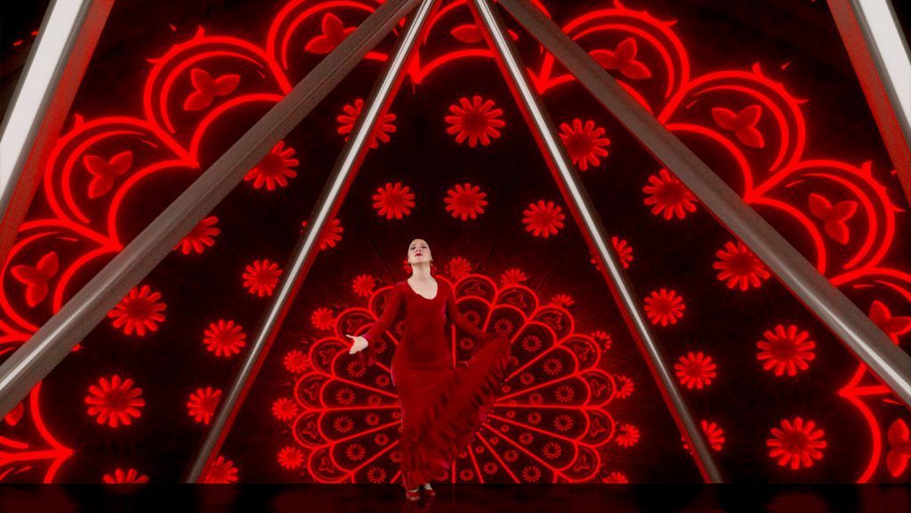 Espectaculo flamenco Videomapping Proyecciones en paredes, Proyección de video, Mapping interactivo, Proyecciones 3D